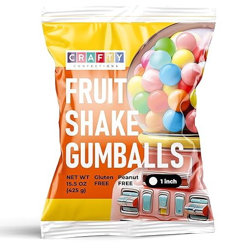 Gumballs for Kids - 1 Inch Large Double Bubble Gumballs - 15 OZ Baseball Chewing Gum Assorted Fruit Flavored Bubble Gum for Gumball Machine - Sweet
