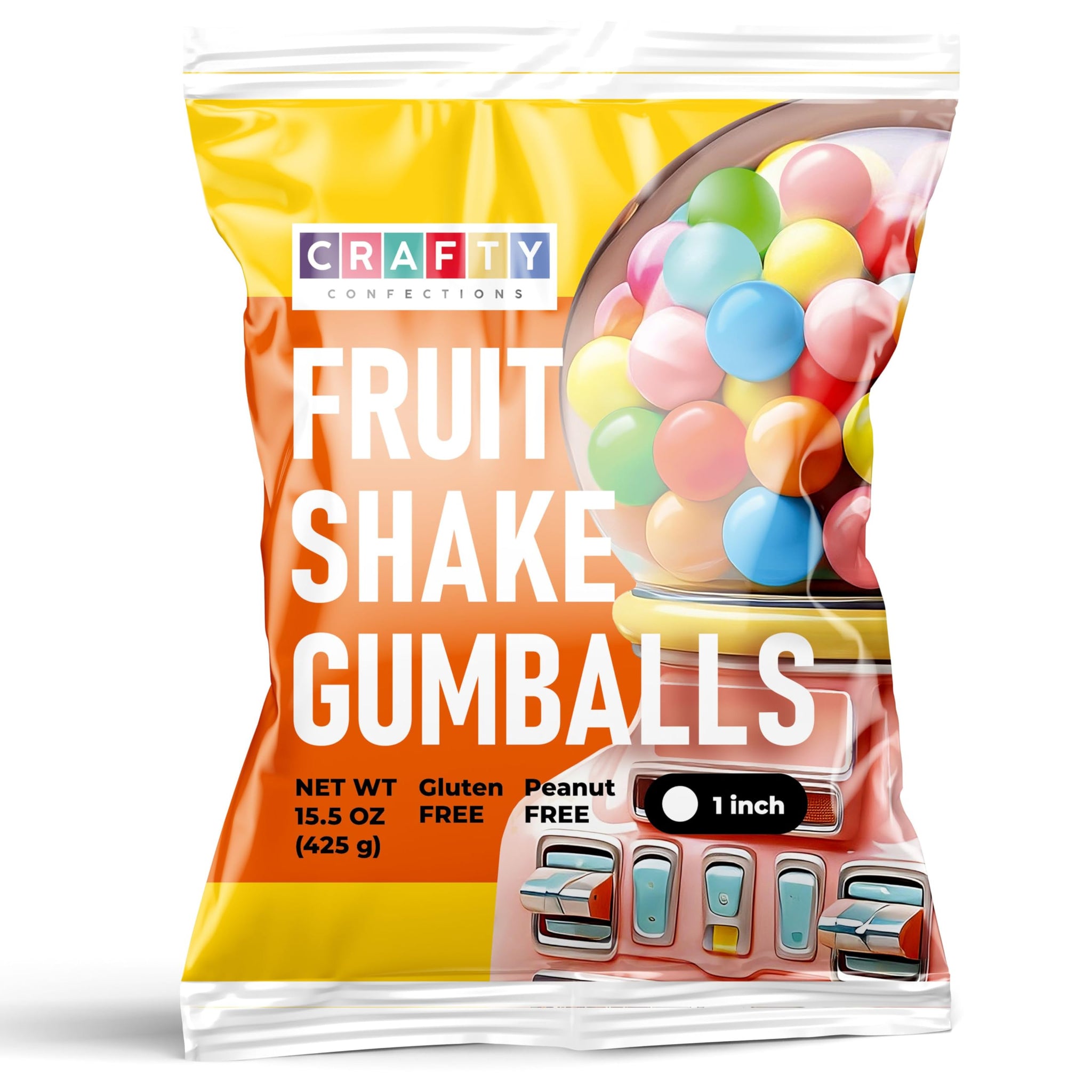 Gumballs for Kids - 1 Inch Large Double Bubble Gumballs - 15 OZ Baseball Chewing Gum Assorted Fruit Flavored Bubble Gum for Gumball Machine - Sweet