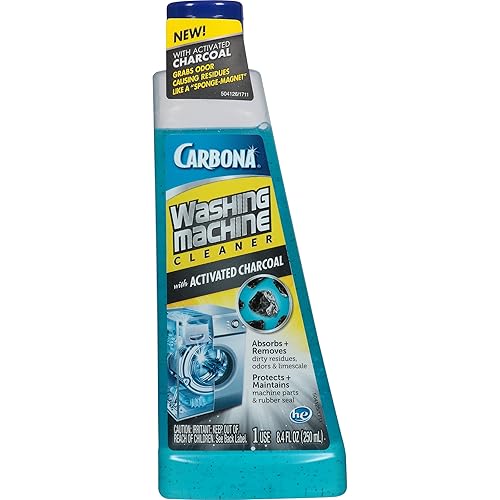 Carbona Washing Machine Cleaner with Activated Charcoal | Removes Odor-Causing Residues | Works in Standard & High Efficiency Washing Machines | 8.4