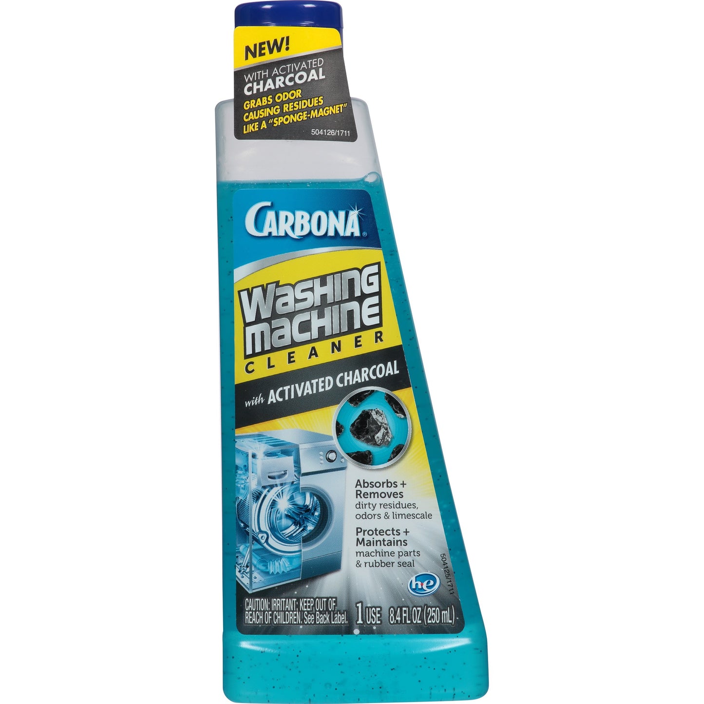 Carbona Washing Machine Cleaner with Activated Charcoal | Removes Odor-Causing Residues | Works in Standard & High Efficiency Washing Machines | 8.4