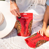 Wonderful Pistachios No Shells, Chili Roasted Nuts, 11 Ounce Resealable Bag, Protein Snacks, Gluten Free College Snacks, Healthy Snacks for Adults