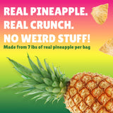 BranchOut Pineapple Chips, No Added Sugar, Real Dried Pineapple Chunks, 100% Fruit, Better than Freeze Dried Pineapple, Healthy Vegan Snacks for Kids
