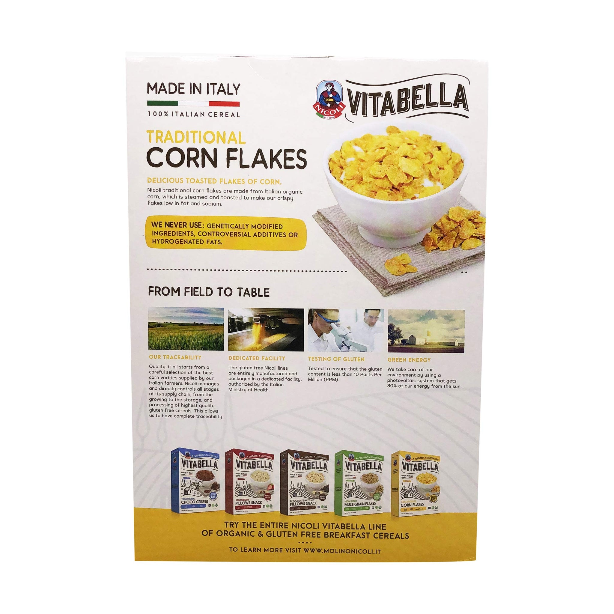 Vitabella Organic Traditional Corn Flakes, 10.6 OZ