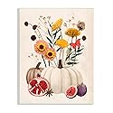 Stupell Industries Autumn Harvest Arrangement Pumpkin Pomegranate Fig Fruits, Design by Grace Popp