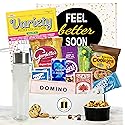 Feel Better Care Package and Get WEll Soon Gift Basket with Puzzle Book, Games, Snack Mix, Cookies, Hydration & Comfort Essentials for Recovery