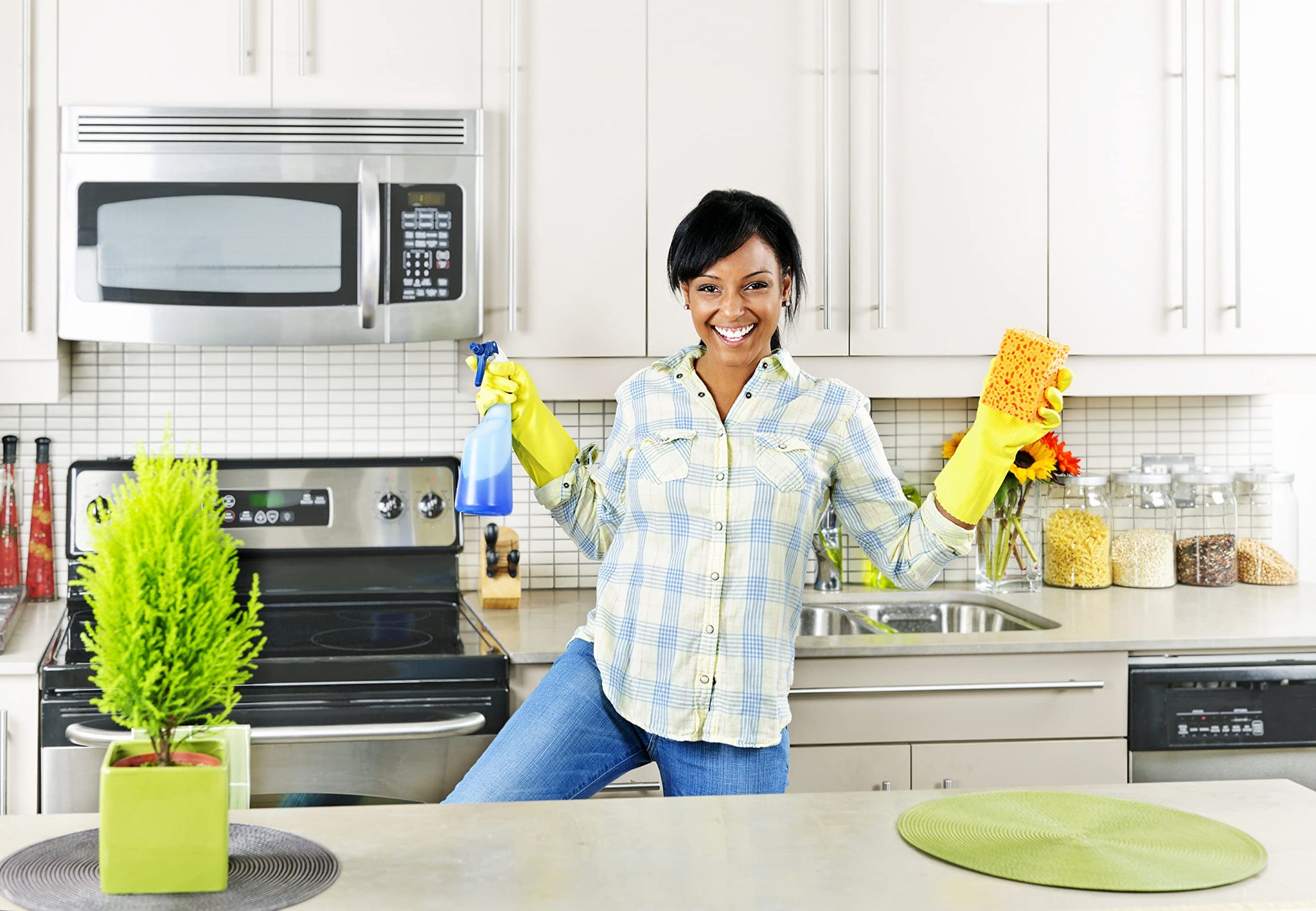 Soft Scrub Yellow Reusable Latex Household Glove X-Large (2 Pair)