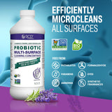 SCD Probiotics Probiotic Multi-Surface Cleaning Concentrate w/Lavender Essential Oil, Microcleans Surfaces for Up to 7 Days, Plant-Based