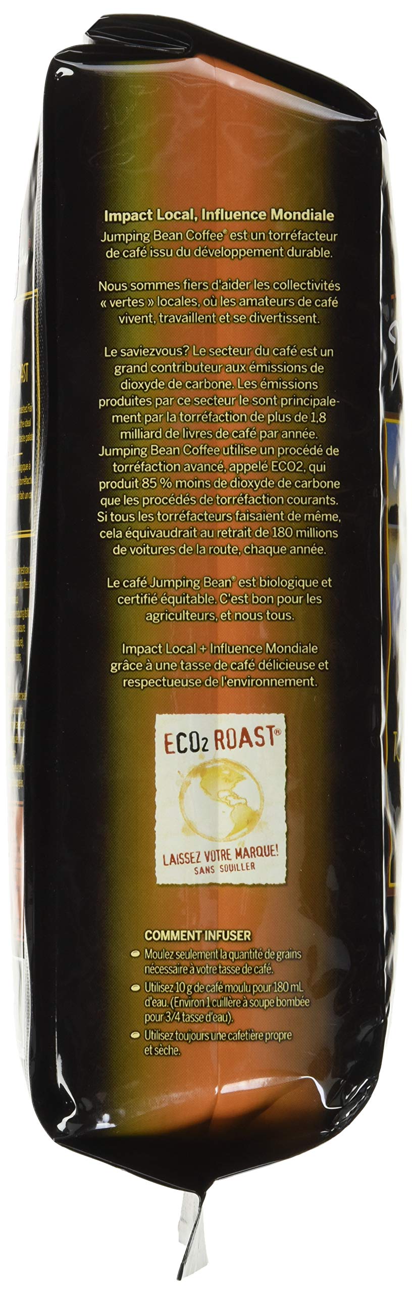 Jumping Bean Organic East Coast Roast Whole Bean Coffee, 454 GR