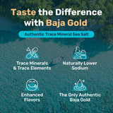 Baja Gold Signature Mineral Sea Salt - Recommended by Gary Brecka - Organic Natural Grain Salt for Cooking & Baking | Authentic Baja Salt | Ideal for