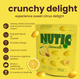 Nutic Lemoncello Chocolate Covered Almonds - 1 Lb. Roasted Almond in White Chocolate & Lemon Creme Candy. Citrus Bliss Flavors for Perfect Snacks