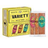 South 40 Snacks Premium Tropical Fruit Bars Mix of 3 Variety Pack, Just 1-3 ingredients, Mango, Pineapple Passionfruit, and Pineapple Mango Lime (35g