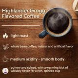 Coffee Bean Direct Highlander Grogg Flavored, Whole Bean Coffee, Rich & Gourmet, Light Roast, 5 Pound Bag (Pack of 1)