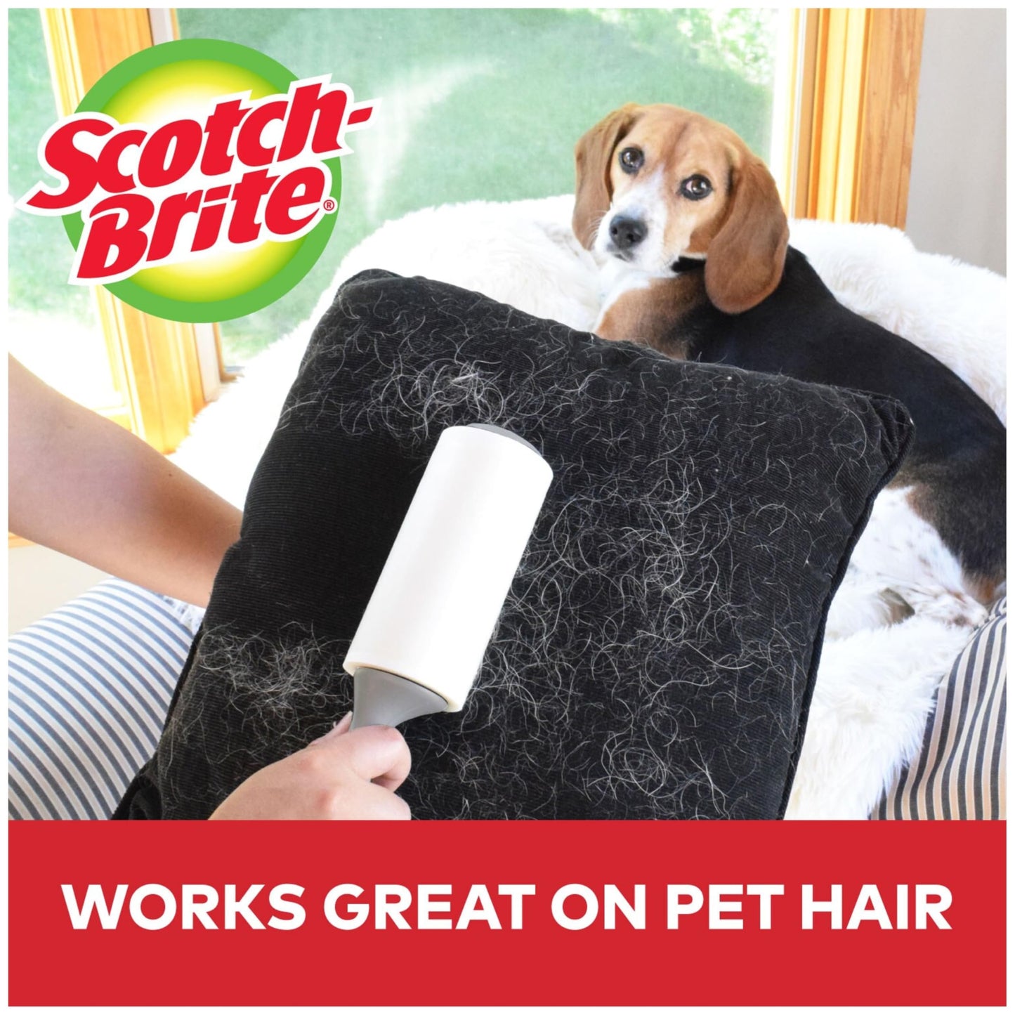 Scotch-Brite Everyday Clean Lint Roller, Lint Remover for Pet Hair, Dark Clothes, Furniture, and Dusty Surfaces, Picks Up Fur & Fluff in Your Home