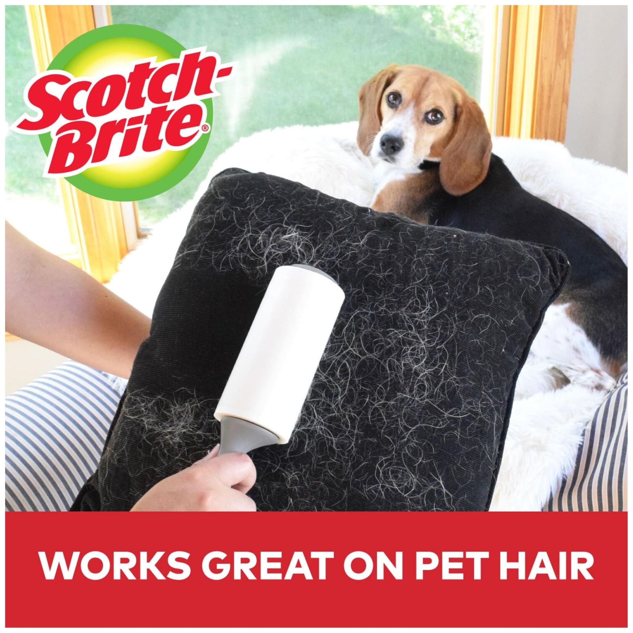 Scotch-Brite Everyday Clean Lint Roller, Lint Remover for Pet Hair, Dark Clothes, Furniture, and Dusty Surfaces, Picks Up Fur & Fluff in Your Home