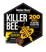 Better Buzz Killer Bee Super Caffeinated Dark Roast Light Roast Blend 12ct., California Solar Energy Produced Recyclable Coffee Pods, Small Batch