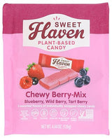 Sweet Haven Plant-Based Candy, Chewy Berry-Mix, Naturally Flavored, Vegan Friendly, Gluten Free & Non-GMO, 4.4 Ounce (Pack of 6)