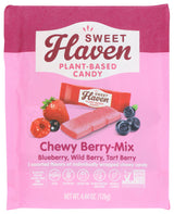 Sweet Haven Plant-Based Candy, Chewy Berry-Mix, Naturally Flavored, Vegan Friendly, Gluten Free & Non-GMO, 4.4 Ounce (Pack of 6)