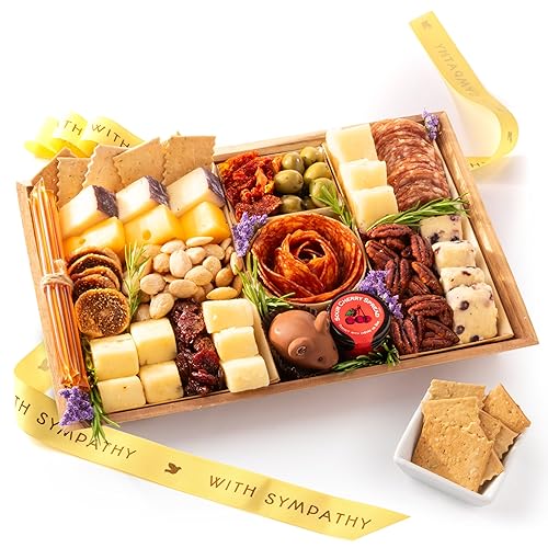 Nibble Charcuterie Sympathy Deluxe Board for 4-5, Ready to Serve Charcuterie Board