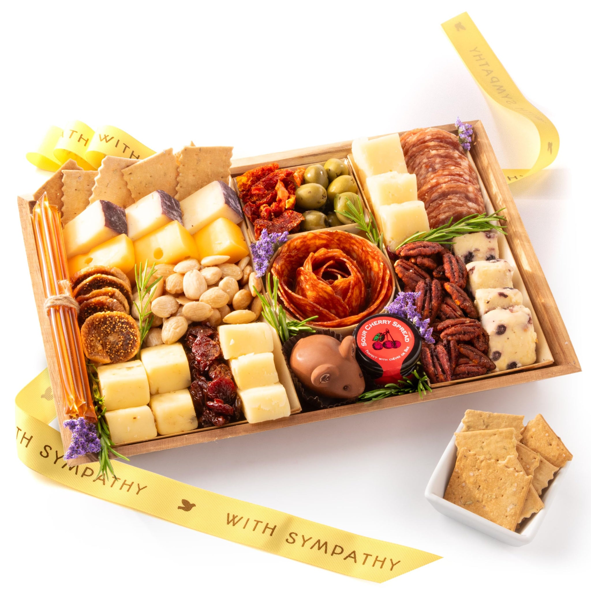 Nibble Charcuterie Sympathy Deluxe Board for 4-5, Ready to Serve Charcuterie Board