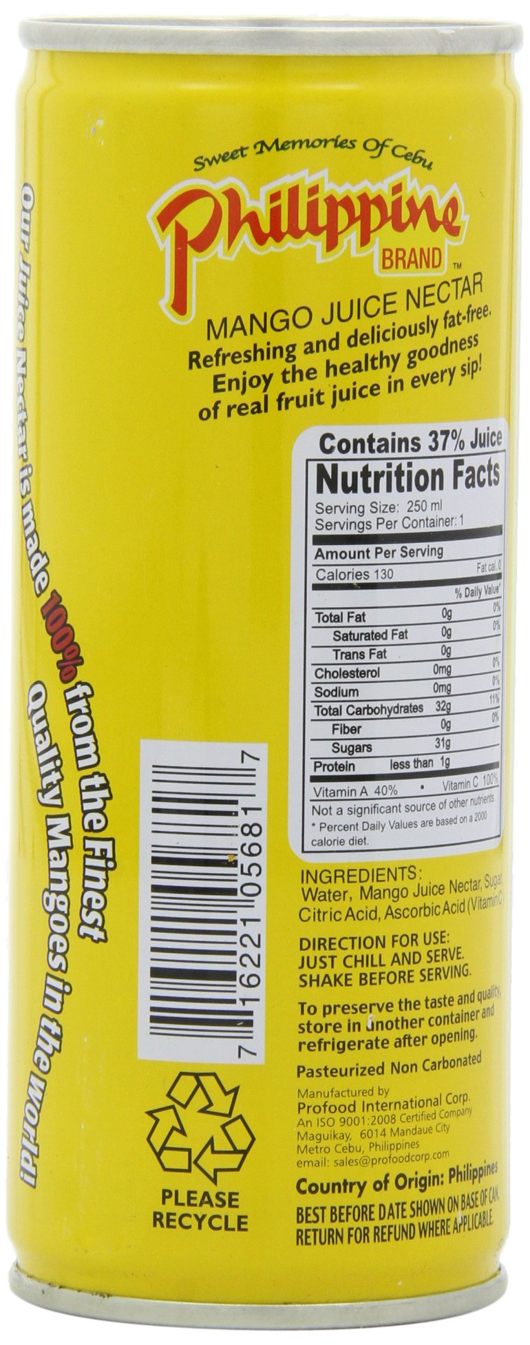 Mango Juice Nectar - 8.4fl Oz (Pack of 6)