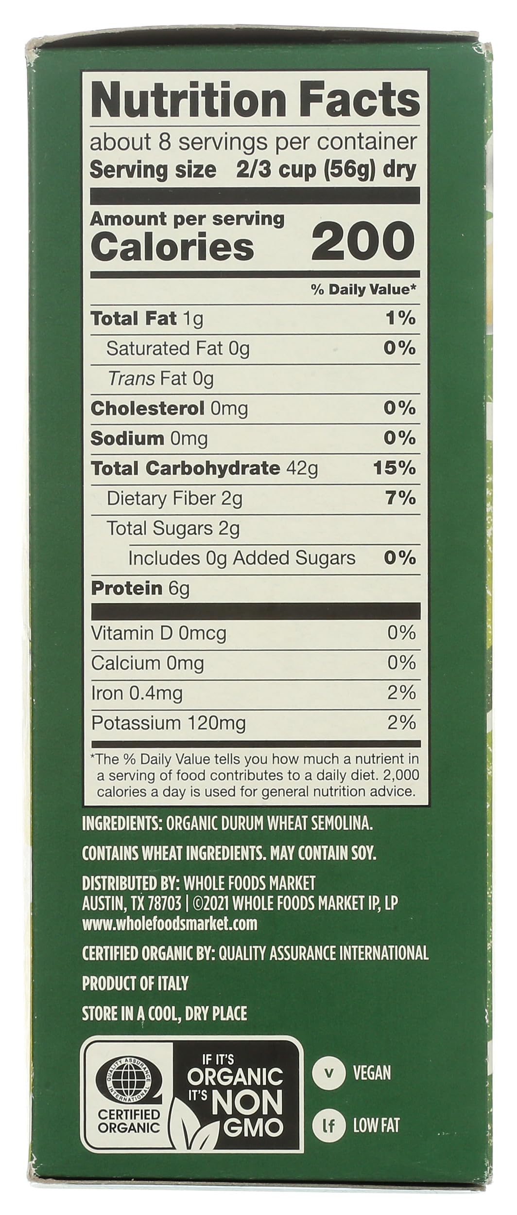 Whole Foods Market, Organic Orecchiette Rigate, 16 Ounce