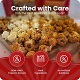 Pop's Kettle Korn- Old Fashion Caramel | 4-Pack Old Fashion Caramel - Gluten-Free, Whole Grain, Hand-Popped, Small