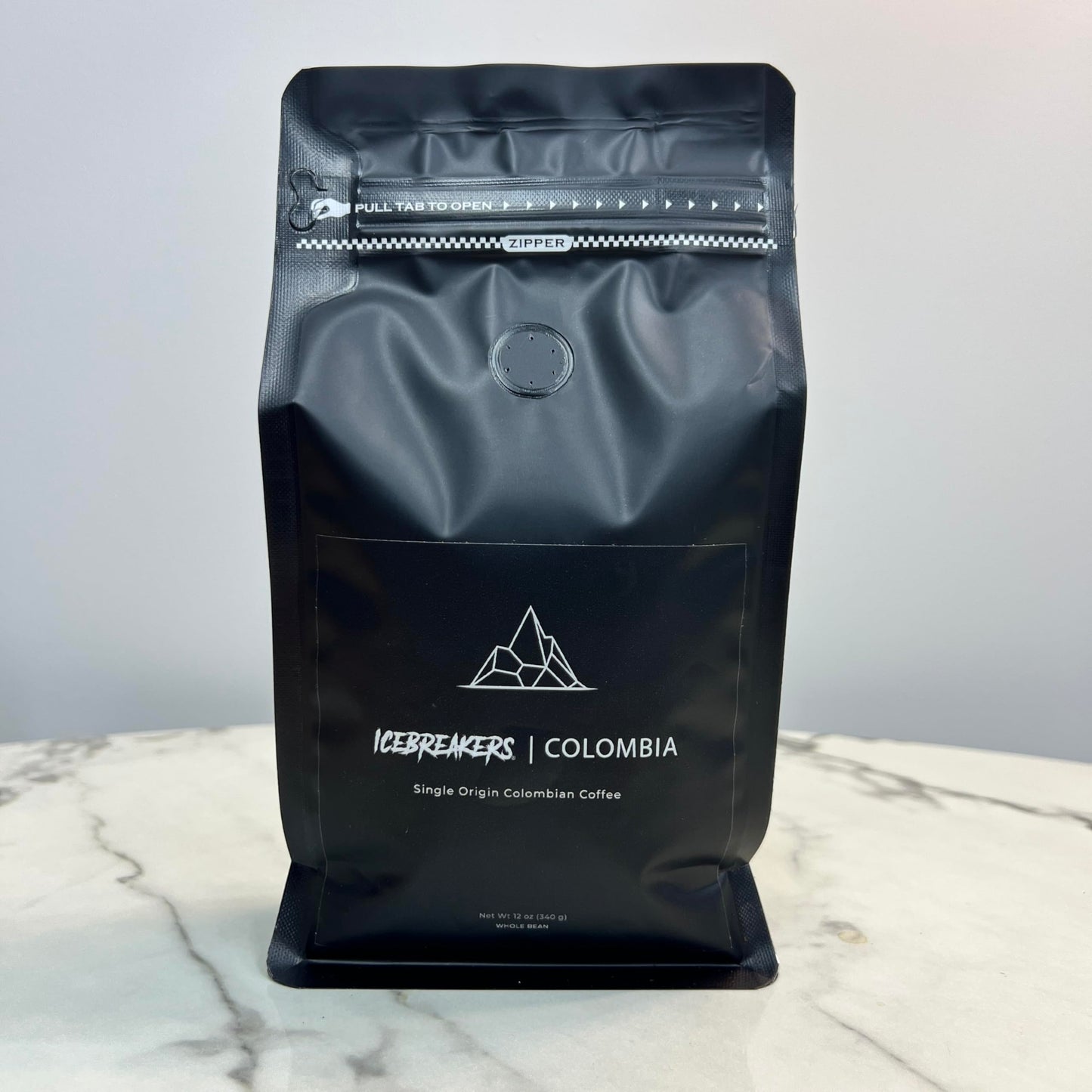 Icebreakers Colombian Whole Bean Coffee, Single Origin, 12 oz (Medium Roast)