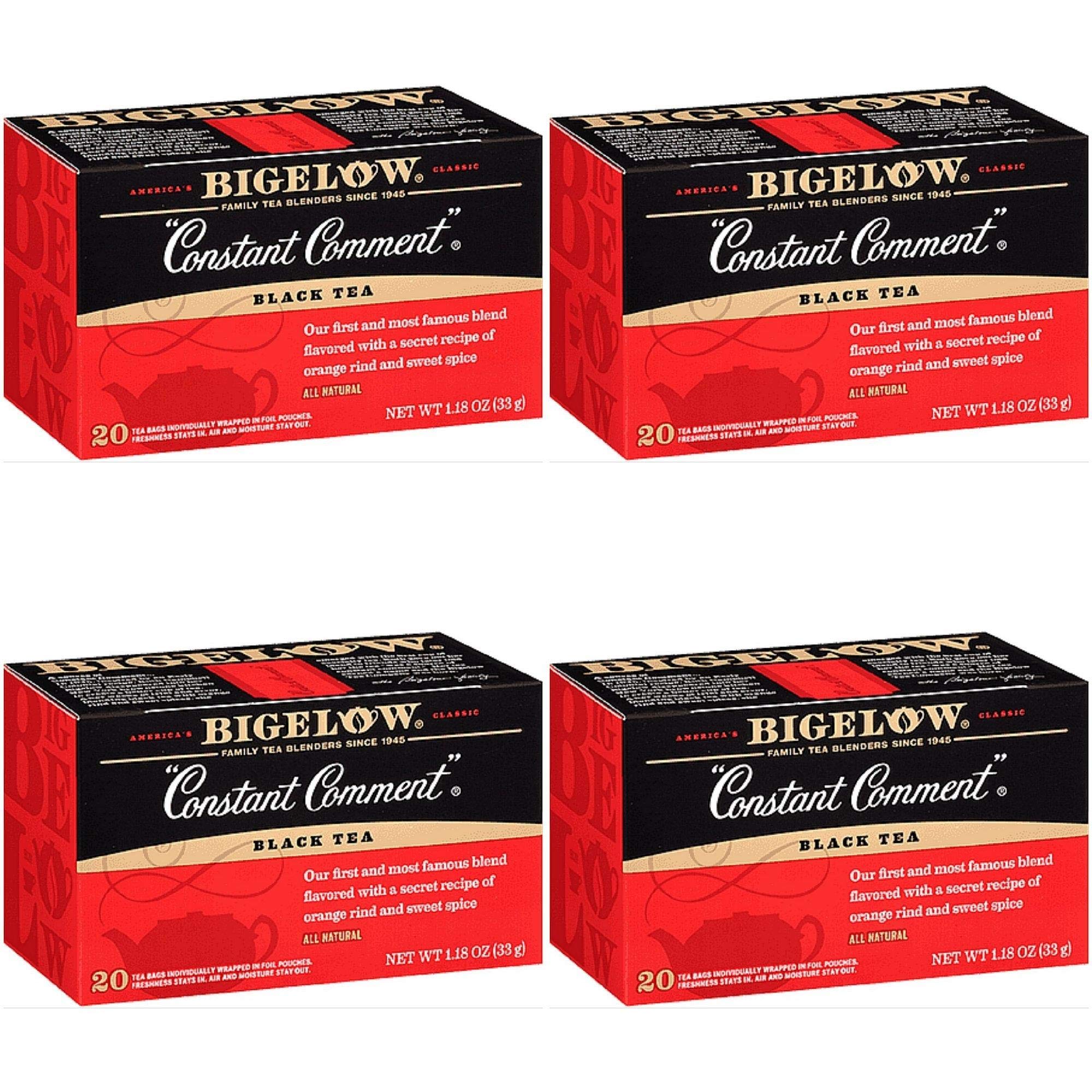 Bigelow Constant Comment Tea, 20-Count Boxes (Pack of 1) Pack of 4