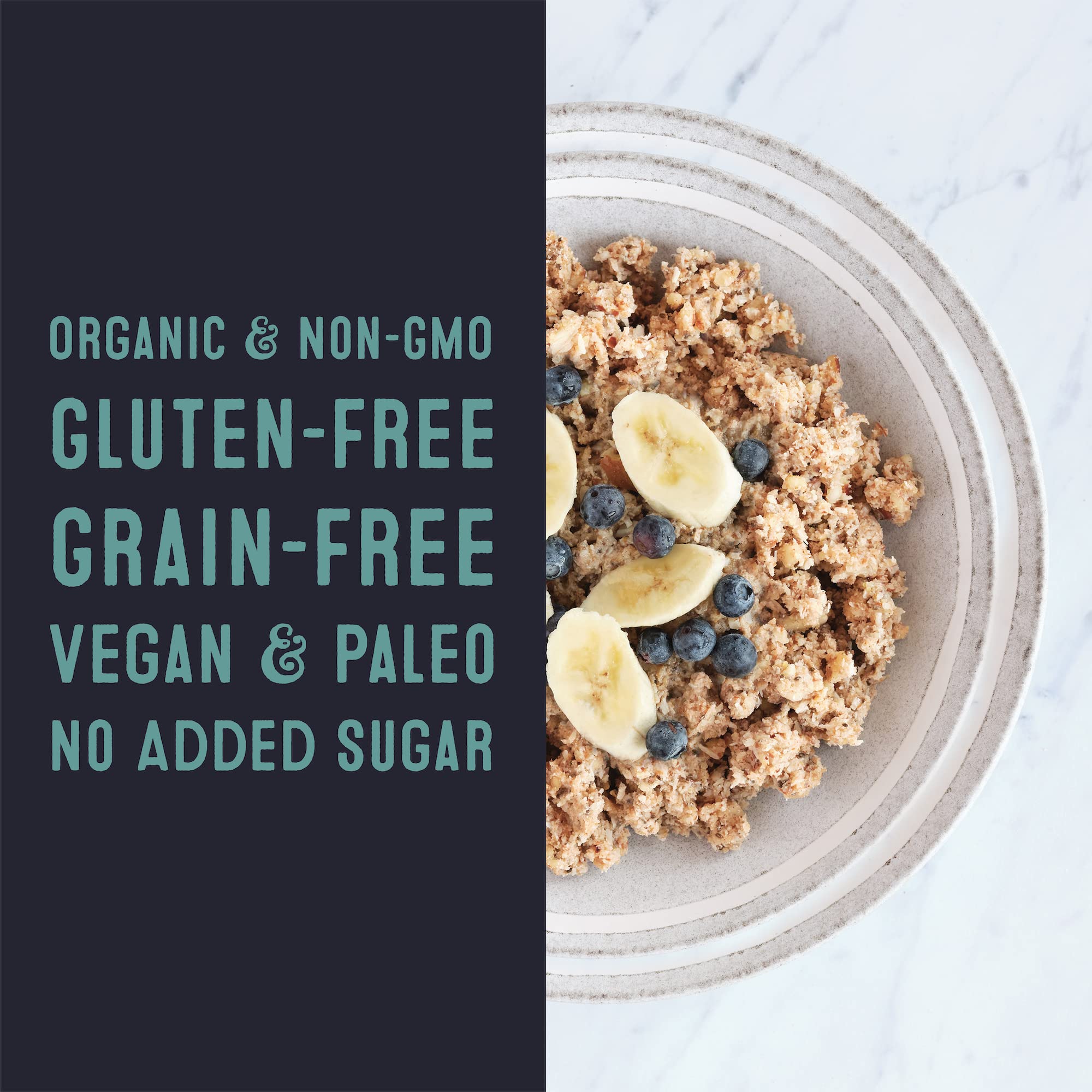 Wella Cereal Oatmeal Alternative, Gluten-Free Breakfast Hot Cereal, Grain-Free Paleo Organic Vegan High Protein Superfood, Plant-Based Non-GMO, Low in