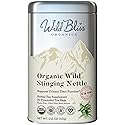 Wild Bliss Organic Wild Stinging Nettle Leaf Tea - Caffeine Free Urinary Tract Herbal Support - Pharmacopoeia Potency - 20 Plant Based Tea Bags