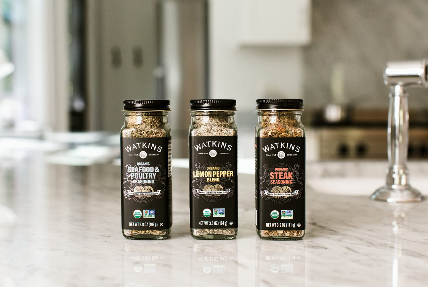 Watkins Gourmet Organic Spice Jar, Lemon Pepper Blend, 3.6 Ounce ., 3.6 Ounce