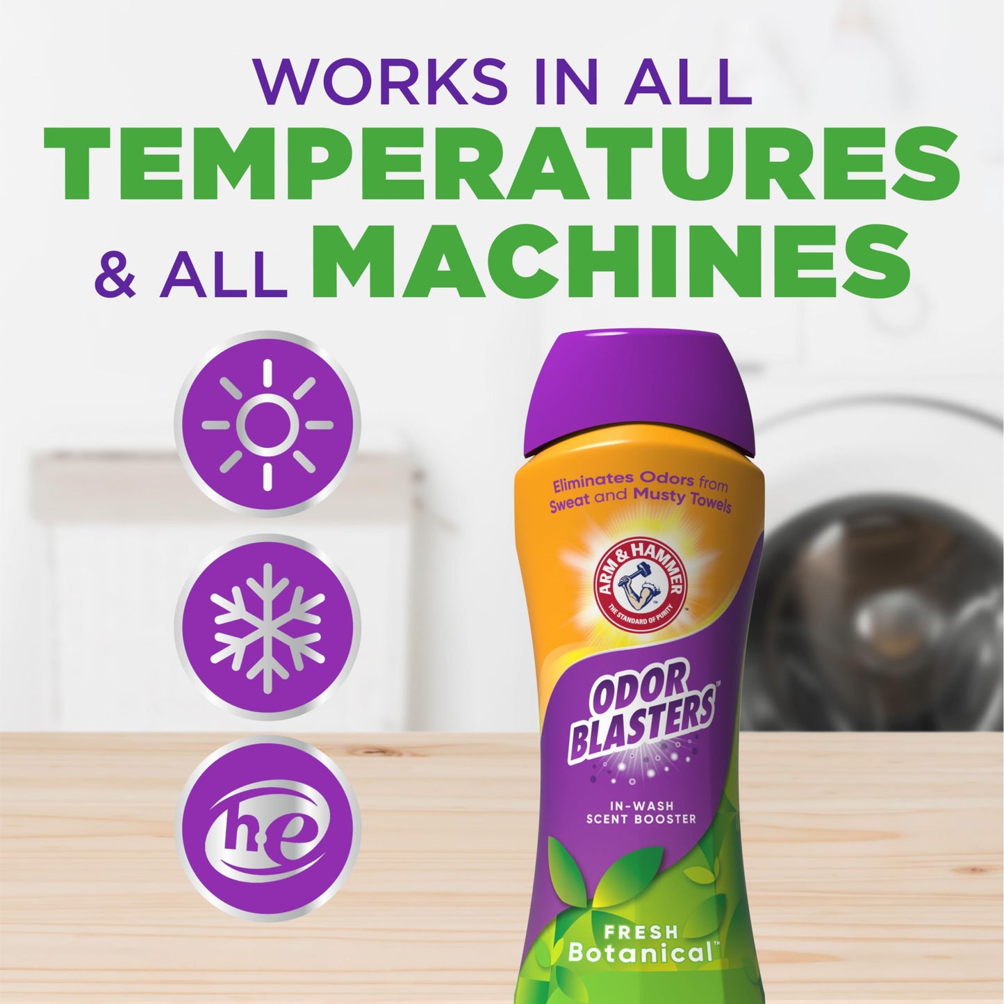 ARM & HAMMER Odor Blasters In-Wash Scent Booster, Fresh Botanical, 24 Oz
