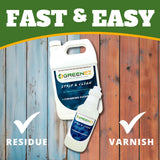 GREENEZ Cleaner | Heavy-Duty Stripper Residue & Grease Remover for Wood | Concentrated Kitchen Degreaser & Stain Remover | Prepares Surfaces for New