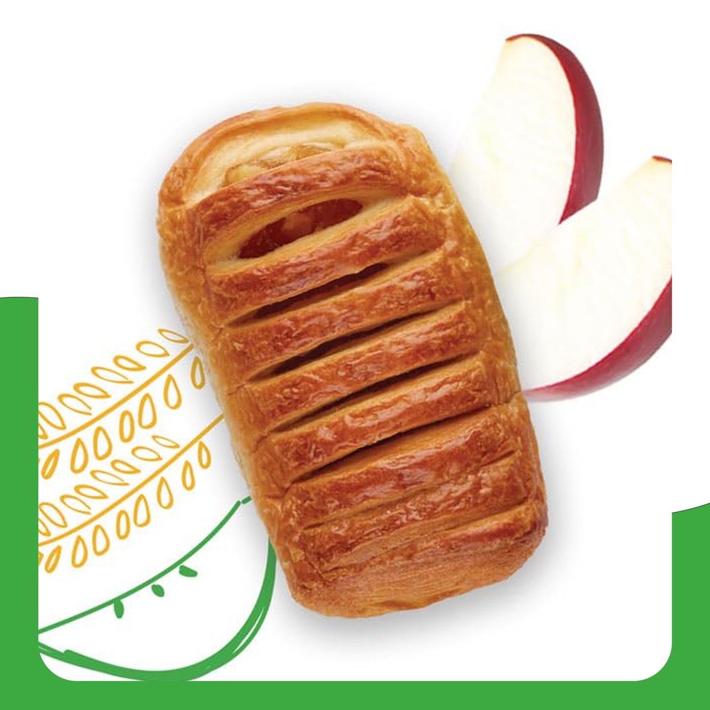 Oven Delights Apple Danish America’s fruit - Bakery fresh - Breakfast pastries - Real pastries - perfectly cooked - taste simply fresher | 4oz | Pack