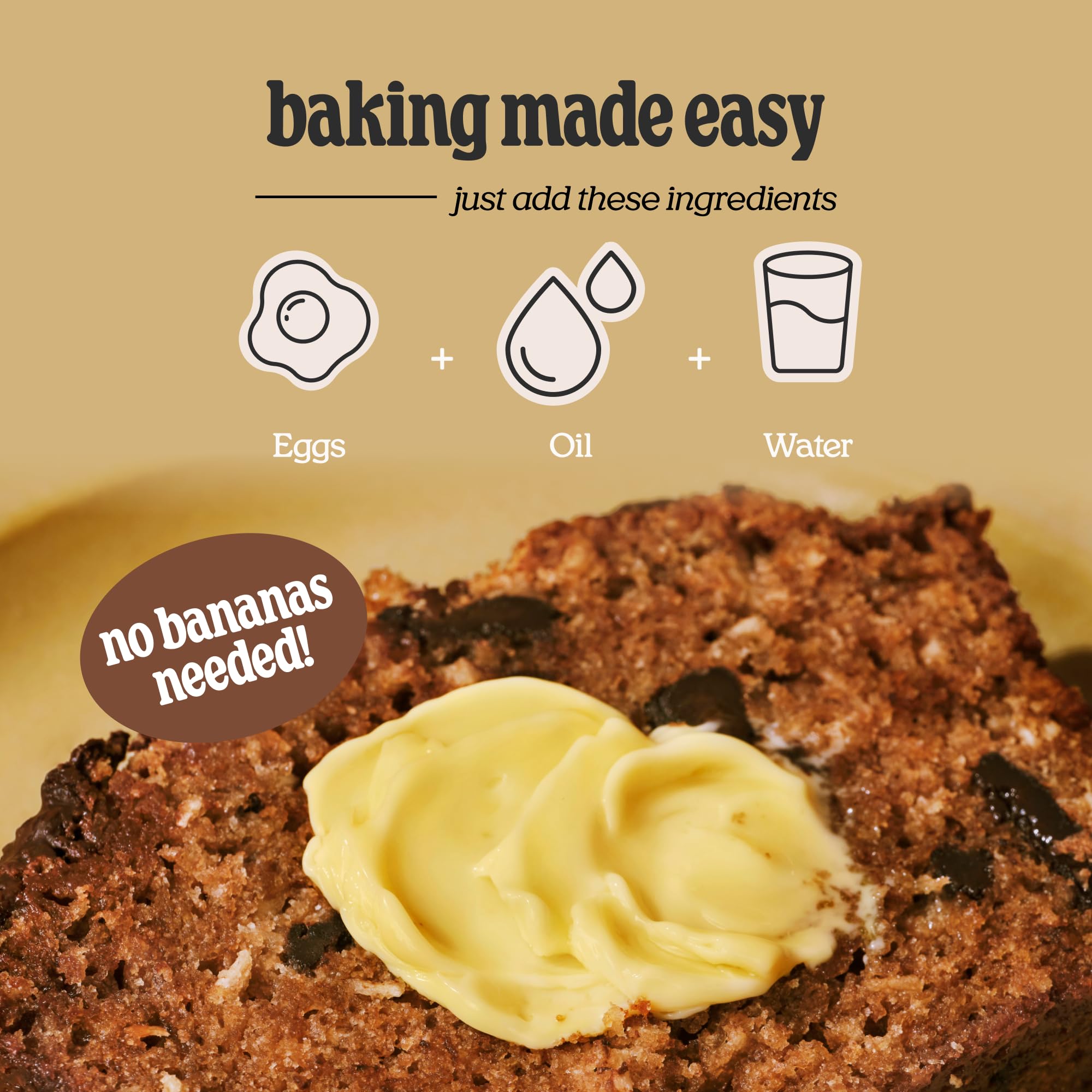 Cravings by Chrissy Teigen Banana Bread Mix - Just Add Eggs, Oil, Water - Banana Cake or Banana Muffin Mix (Pack of 3)