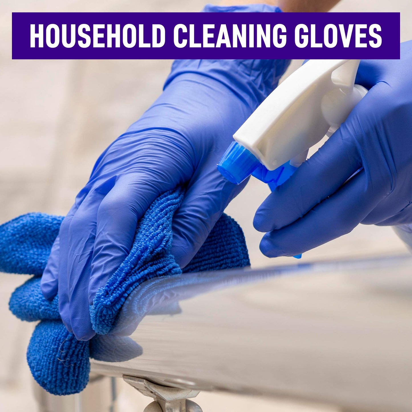 Dre Health Synthetic Nitrile Disposable Gloves Large -100 Pack -Latex Free Medical Gloves