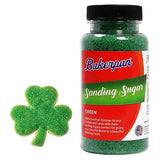 Bakerpan Green Sanding Sugar for Baking & Cookie Decorating - 5 Ounce Edible Green Sugar Sprinkles for Cookies, Cakes, Cocktails (Made In USA)