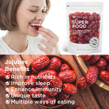 NESTLADY Premium Jujube Date, Red Date (Hong Zao), 100% Natural, Improve sleep, Health Snack, Dried Fruit, Sweet and Chewy Net weight: 454g