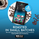 Well-Bean Coffee - Better Half, Light Roast, Half Caff, Whole Bean, Swiss-Water-Processed, No Chemicals, Small Batch, Soecialty Grade,12 oz, Pack of 1