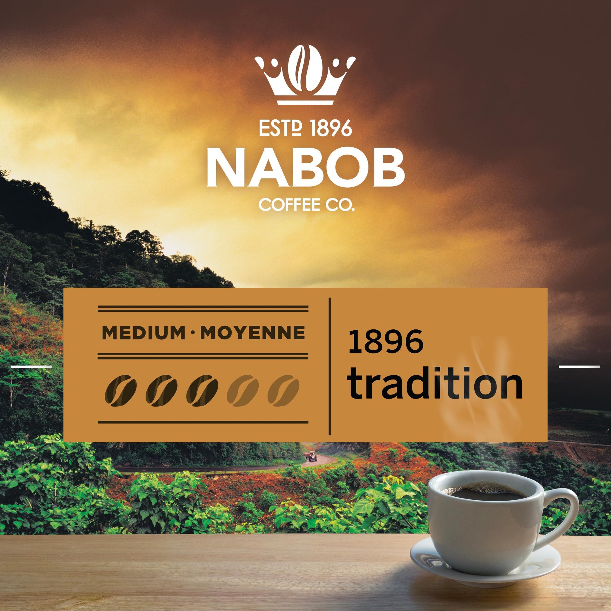 Nabob 1896 Tradition Medium Roast Ground Coffee, 340g/12 oz.