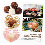 GRIRIW 100pcs Rose Design Chocolate Cups Mini Cupcake Liners for Weddings Birthdays and Parties Elegant Truffle Wrappers