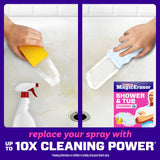 Mr. Clean Magic Eraser Sponge, Bathroom, Shower, Tub Cleaner, Soap Scum Remover, Bathroom Cleaning Supplies, Dawn Cleaning Power with Lemon Scent