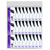 Lightning X Products Black Nitrile Glove Pairs, Individually Packed, 100 Gloves, 50 Pairs, 25 Carded Packs of 2 Pairs - Large