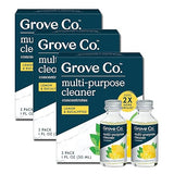 Grove Co. Multi-Purpose Cleaner, Refill Concentrate (6 x 1 Fl Oz) Plant-based Household Cleaning Supplies, Ammonia & Chlorine Free, No Plastic Waste