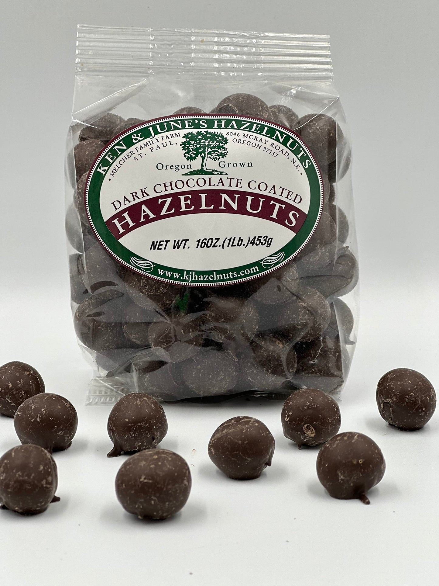 Dark Chocolate Coated Hazelnuts - 16 Oz Bag