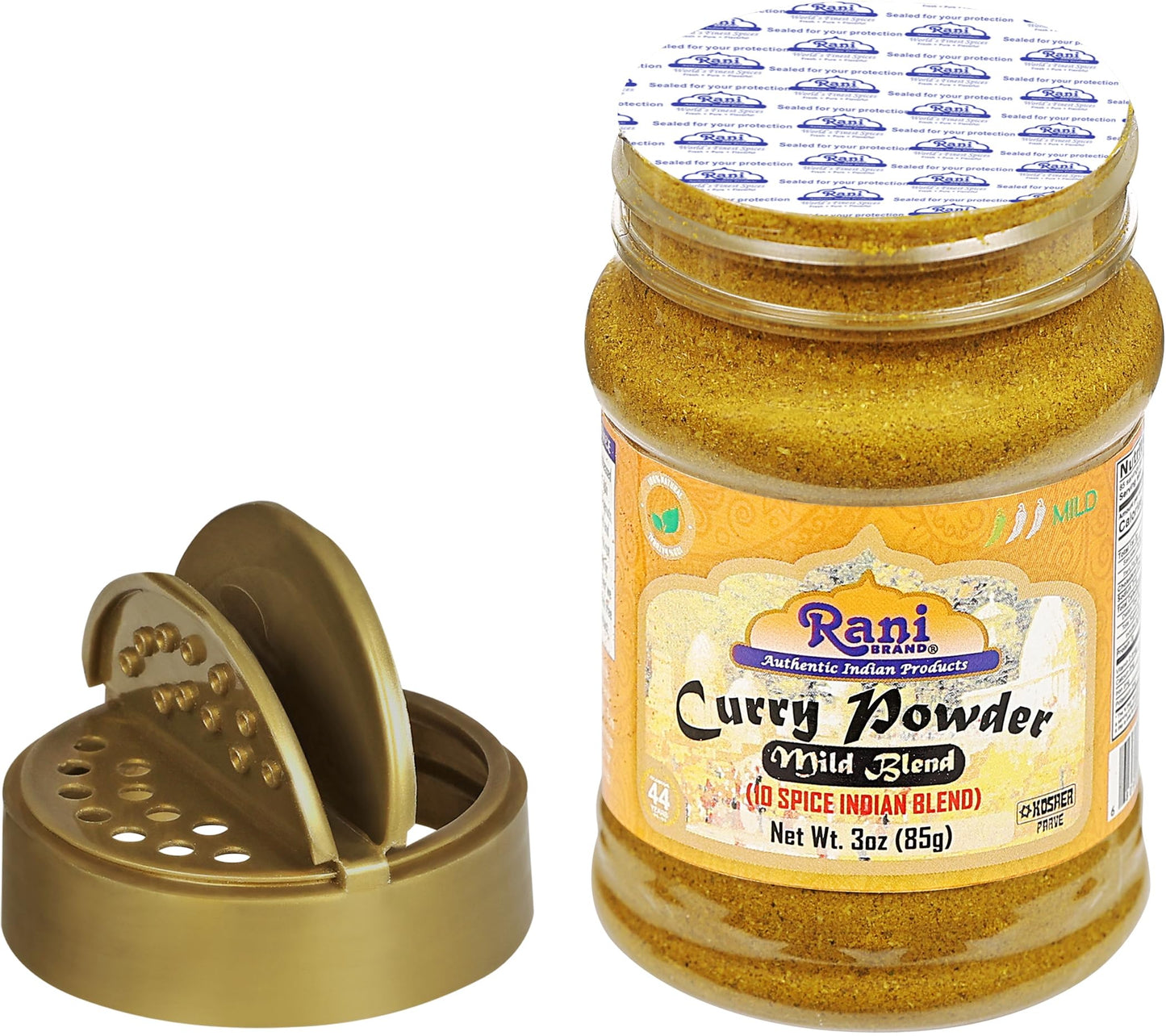 Rani Curry Powder Mild (10-Spice Authentic Indian Blend) 3oz (85g) PET Jar ~ All Natural | Salt-Free | NO Chili or Peppers | Vegan | No Colors |