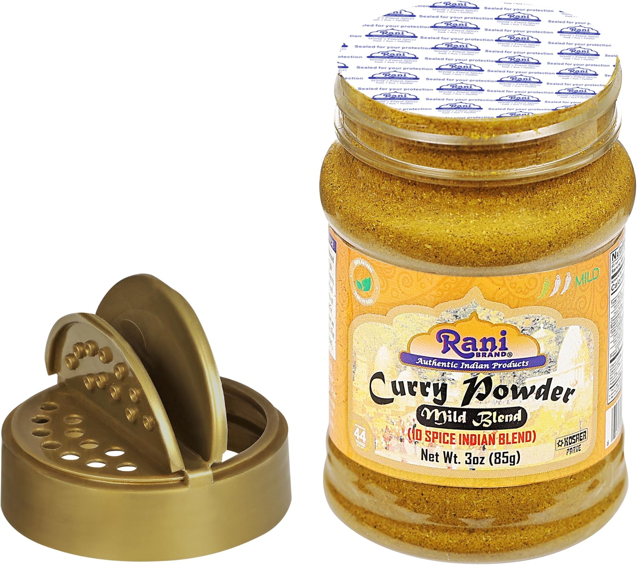 Rani Curry Powder Mild (10-Spice Authentic Indian Blend) 3oz (85g) PET Jar ~ All Natural | Salt-Free | NO Chili or Peppers | Vegan | No Colors |