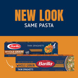 Barilla Whole Grain Thin Spaghetti, 16 oz. Box - Non-GMO Pasta, With 100% Whole Grain Durum Wheat - Great Source of Fiber