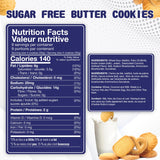 Sugar Free Butter Cookies 36 Count Traditional Danish Cookies, Premium Assorted Shortbread cookies for Diabetics (1 Pk, 11 Ounce)