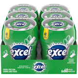 Excel Sugar-Free Gum, Spearmint, 6x60ct, 360 Pieces {Imported from Canada}
